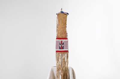 Lot 321 - A Native American beaded tobacco or pipe bag