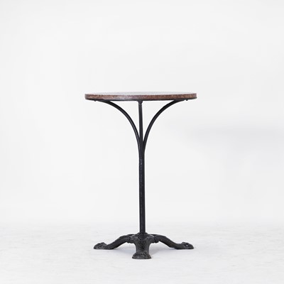 Lot 310 - A Victorian cast iron and marble pedestal table