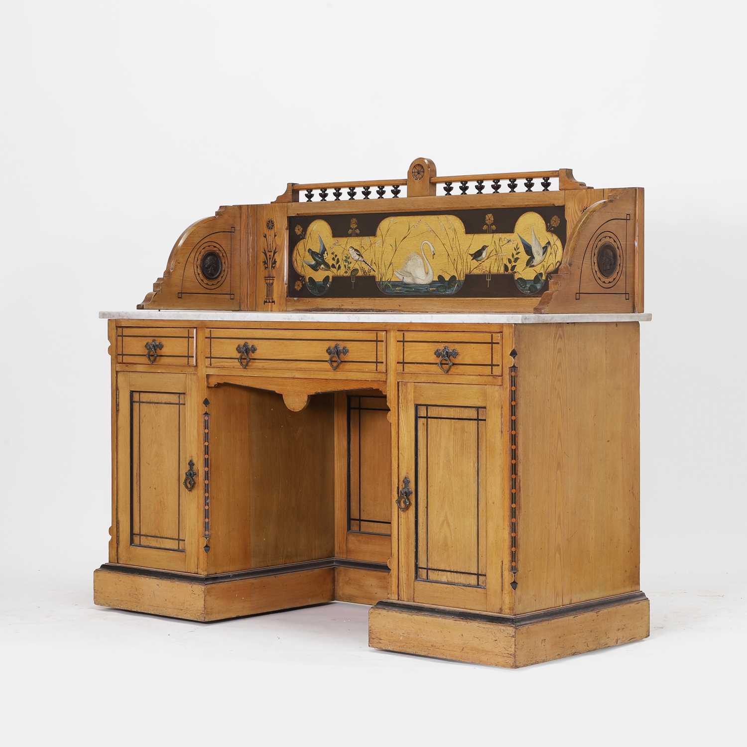 Lot 56 - A Victorian Aesthetic ash and ebony washstand