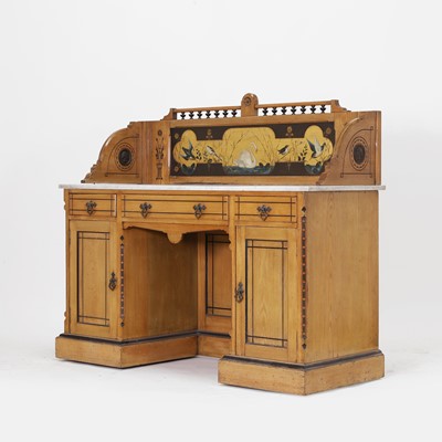 Lot 56 - A Victorian Aesthetic ash and ebony washstand