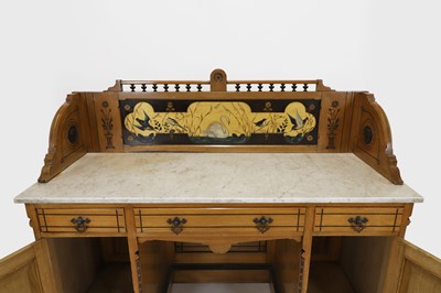 Lot 56 - A Victorian Aesthetic ash and ebony washstand