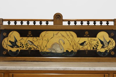 Lot 56 - A Victorian Aesthetic ash and ebony washstand