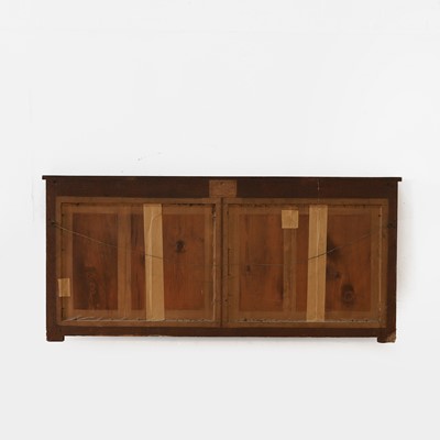 Lot 54 - An Edwardian oak overmantel