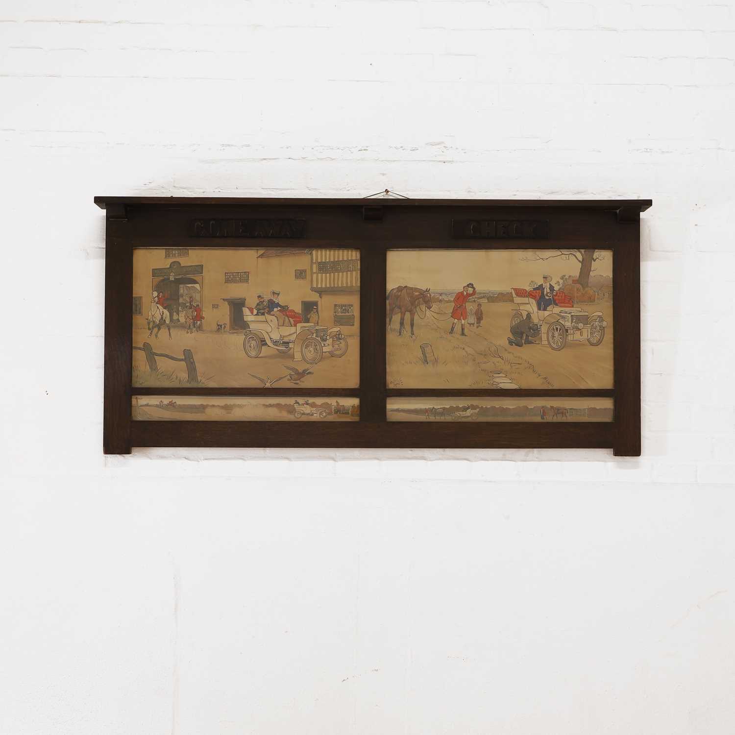 Lot 54 - An Edwardian oak overmantel