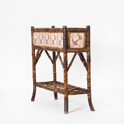 Lot 40 - A Victorian bamboo plant stand