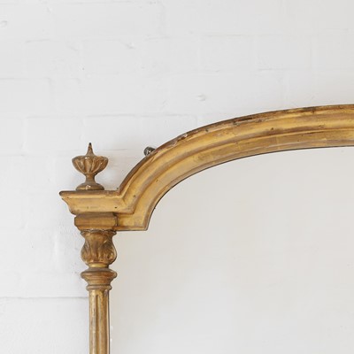 Lot 1 - A Victorian gilt and carved wood overmantel mirror