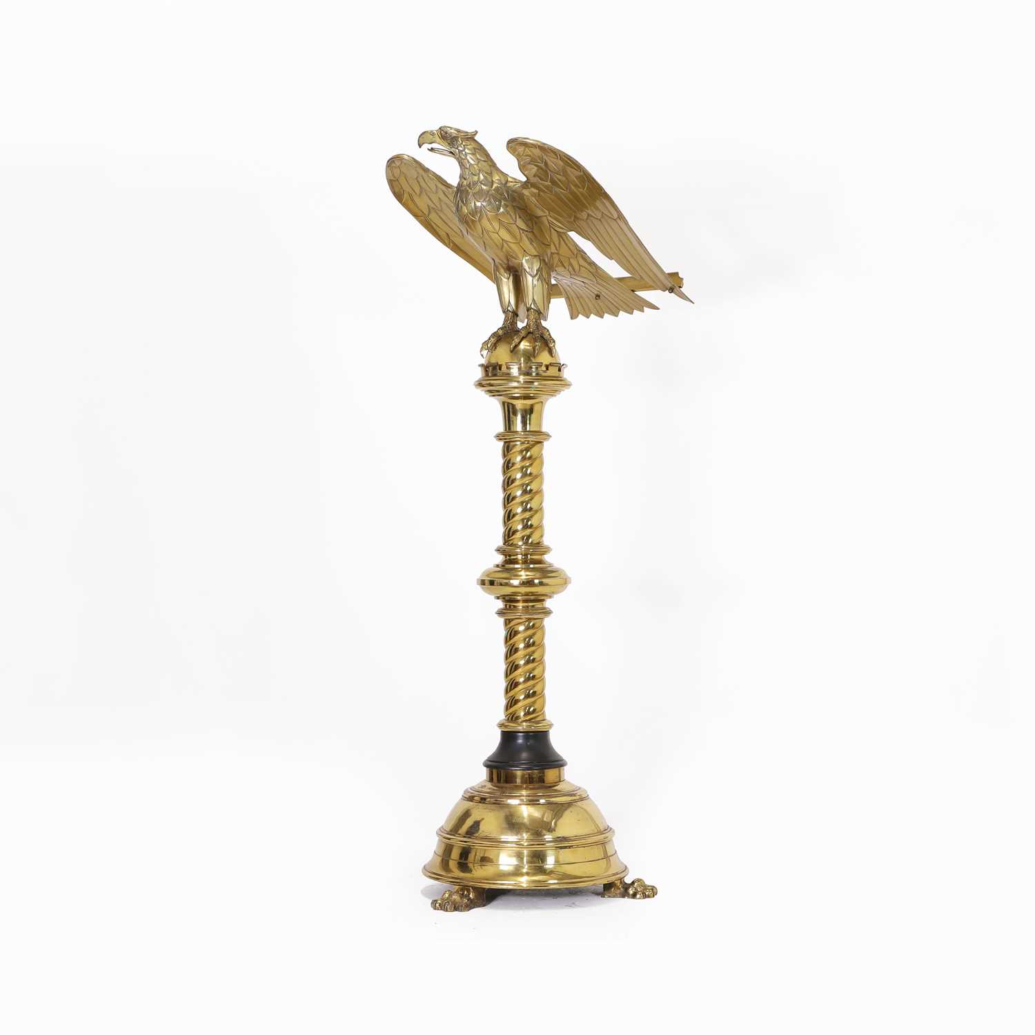 Lot 11 - A Victorian gilt-brass spread eagle lectern