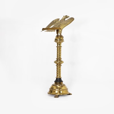 Lot 11 - A Victorian gilt-brass spread eagle lectern