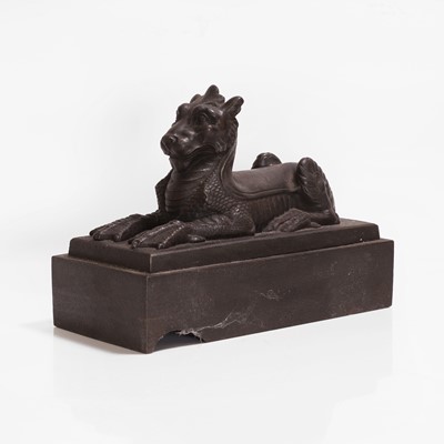 Lot 9 - A cast iron mythical beast