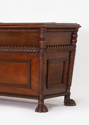 Lot 23 - A Regency mahogany peat chest