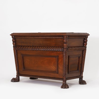 Lot 23 - A Regency mahogany peat chest