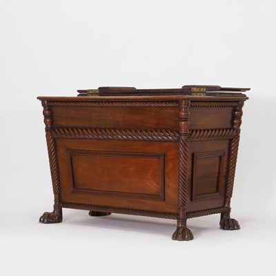 Lot 23 - A Regency mahogany peat chest