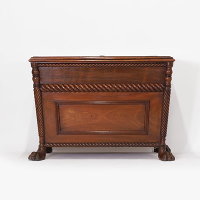 Lot 23 - A Regency mahogany peat chest