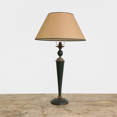 Lot 223 - A painted and brass-mounted table lamp