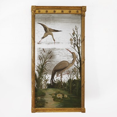 Lot 62 - A painted giltwood wall mirror