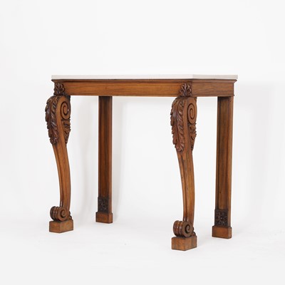 Lot 218 - A Regency rosewood marble-topped pier table