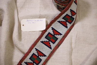 Lot 332 - A Native American beaded strip