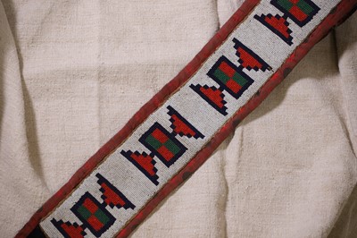 Lot 332 - A Native American beaded strip