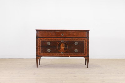 Lot 361 - A rosewood, tulipwood and marquetry commode in the manner of Giuseppe Maggiolini