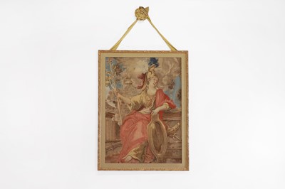 Lot 357 - A Louis XV Gobelins Chancellerie portière tapestry fragment