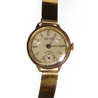 Lot 1496 - A rolled gold mechanical watch with a gold bracelet