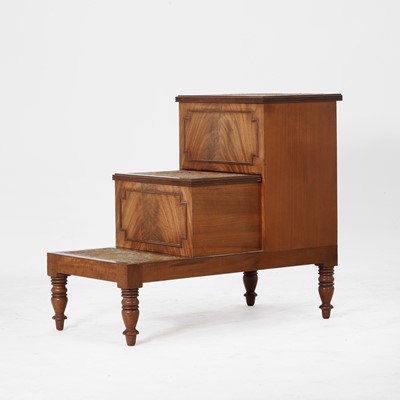 Lot 338 - A Victorian mahogany step commode