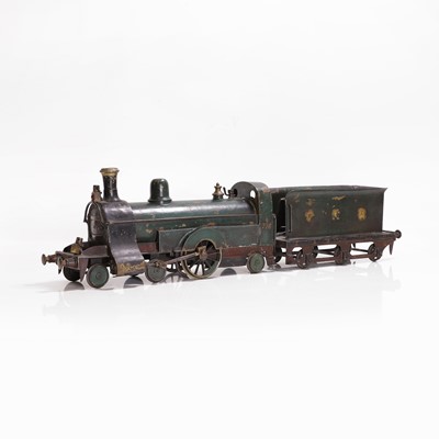 Lot 299 - A 3-inch gauge tinplate live steam 4-2-2 locomotive and tender