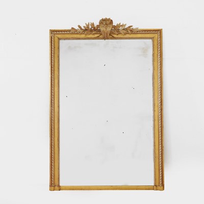 Lot 363 - A giltwood and painted wall mirror