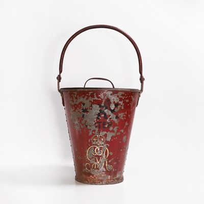 Lot 240 - A George V fire bucket and cover
