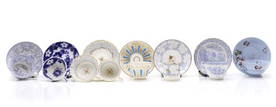 Lot 201 - A collection of porcelain teacups cups and saucers