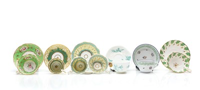 Lot 209 - A collection of porcelain teacups and saucers