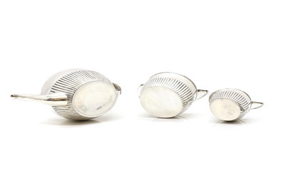 Lot 15 - A three piece silver tea service