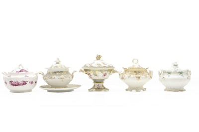 Lot 184 - A collection of five sucriers