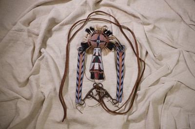 Lot 376 - A Native American beaded bridle