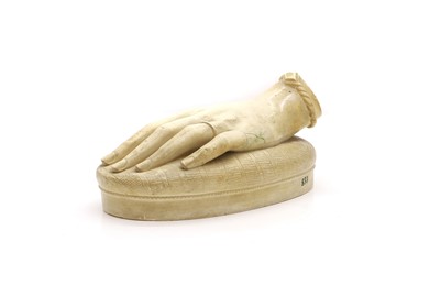 Lot 257 - A plaster sculpture of a hand