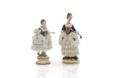 Lot 104 - Two German porcelain figures