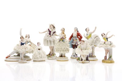 Lot 131 - A group of seven German porcelain figures