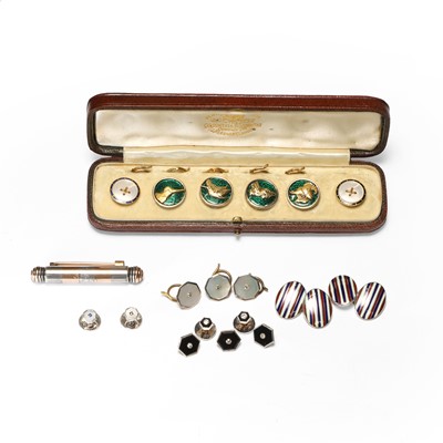 Lot 424 - A collection of dress studs and cufflinks