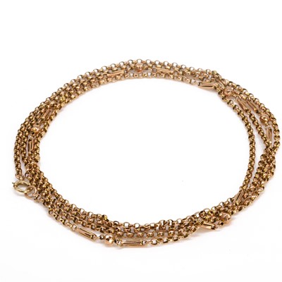 Lot 434 - A belcher link guard chain
