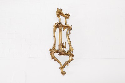 Lot 415 - A George III-style giltwood and gesso girandole mirror