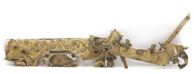 Lot 552 - Two giltwood and gesso wall fragments