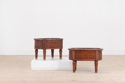 Lot 446 - A pair of Louis XVI fruitwood wine coolers