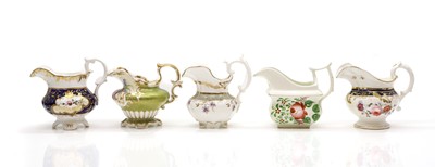 Lot 176 - A collection of ten cream jugs