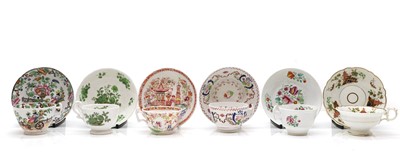 Lot 174 - A collection of twelve china teacups and saucers