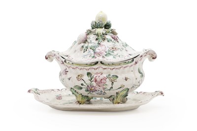 Lot 149 - A French faience tureen and cover