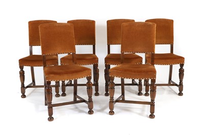 Lot 477 - A set of oak dining chairs
