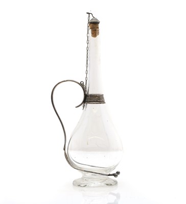 Lot 218 - A Broggi, Milano silver mounted and glass ewer