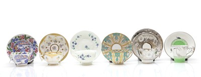 Lot 202 - A collection of twelve china teacups and saucers