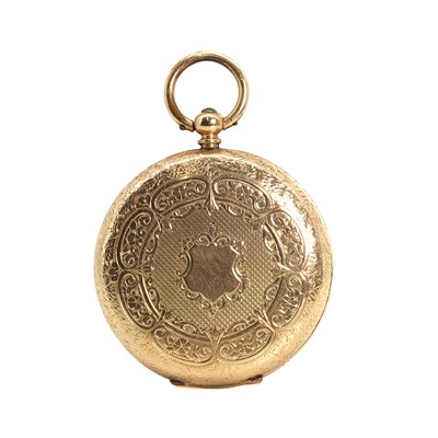 Lot 34 - A ladies' key wind open faced fob watch
