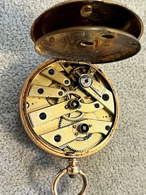 Lot 34 - A ladies' key wind open faced fob watch